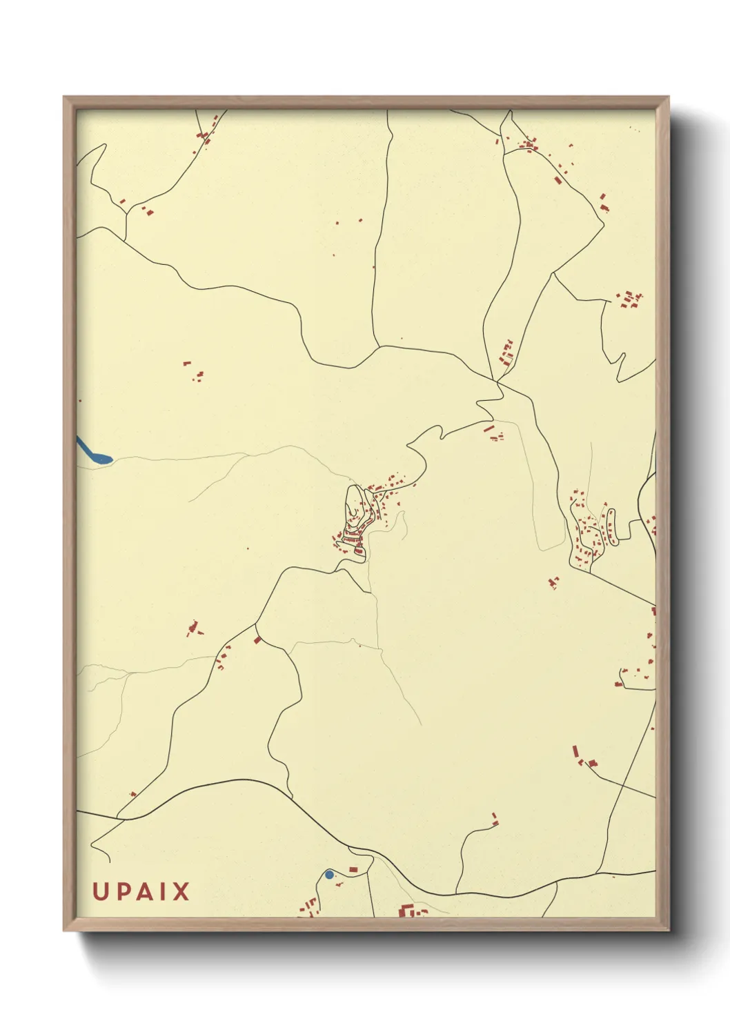 Une affiche de carte sur Upaix