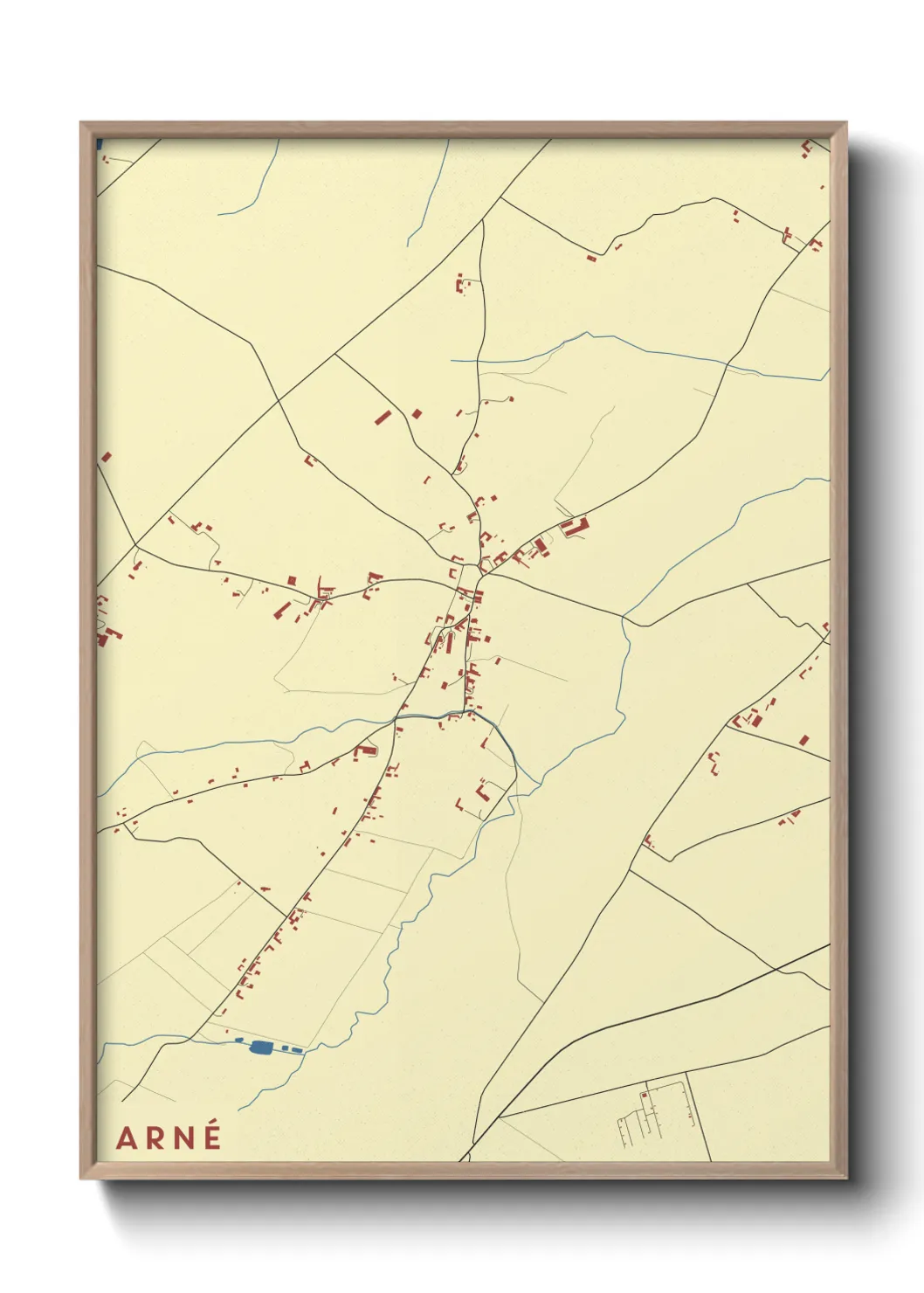 Une affiche de carte sur Arné