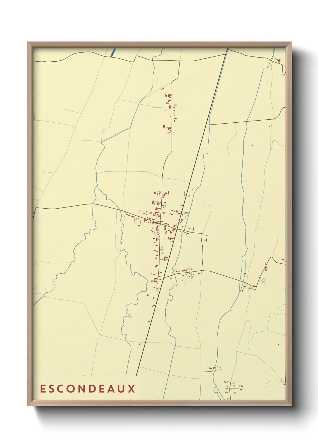 Une affiche de carte sur Escondeaux