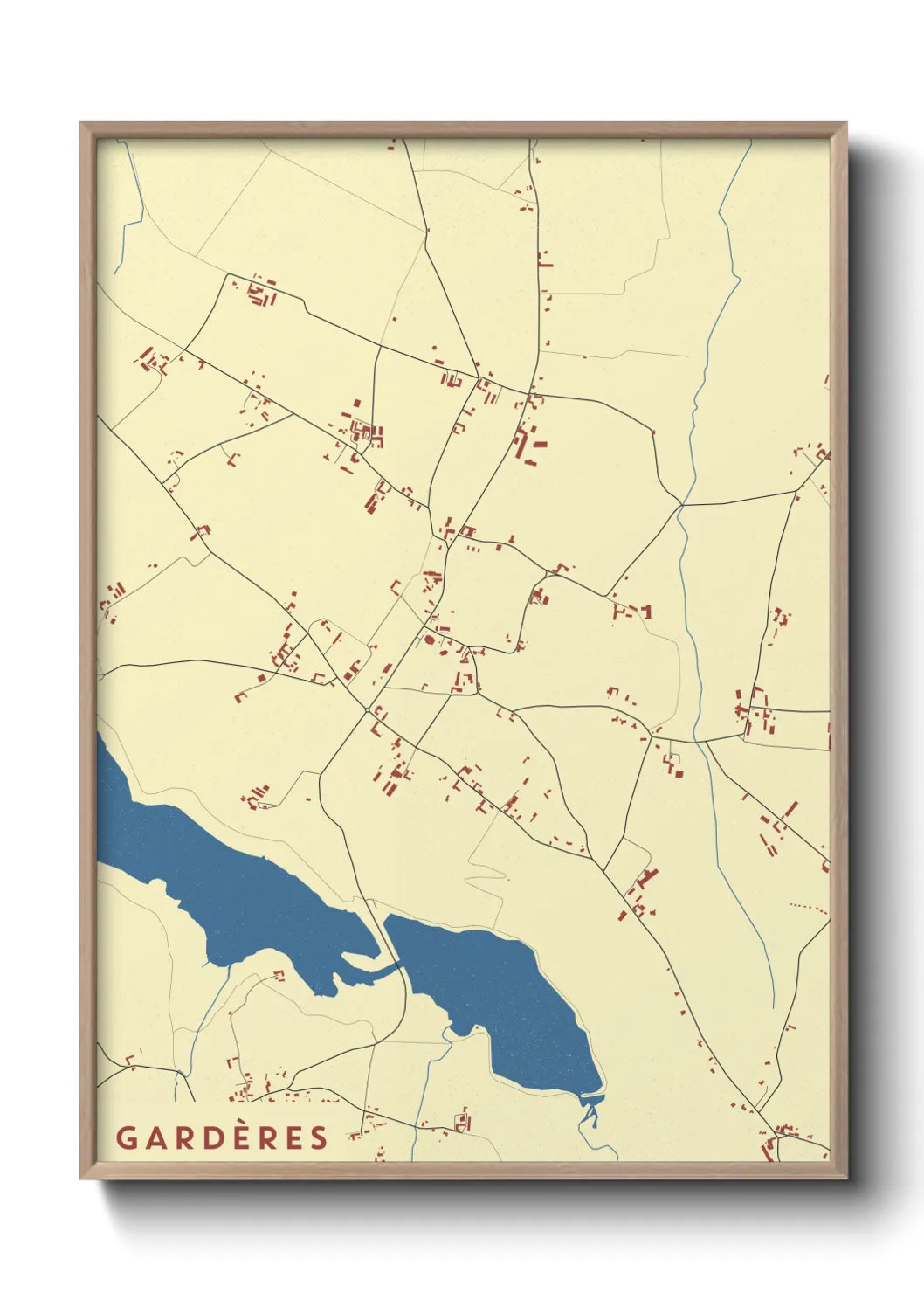 Une affiche de carte sur Gardères