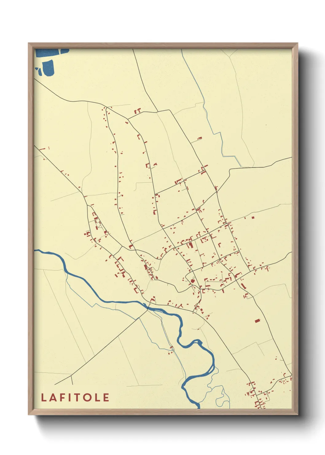 Une affiche de carte sur Lafitole