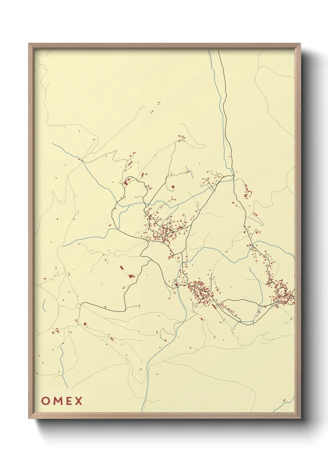 Une affiche de carte sur Omex