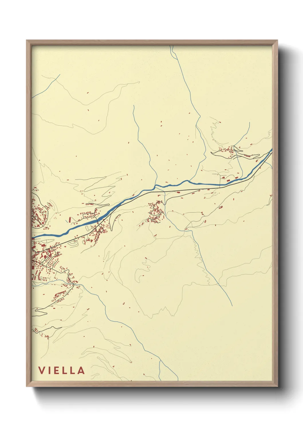 Une affiche de carte sur Viella