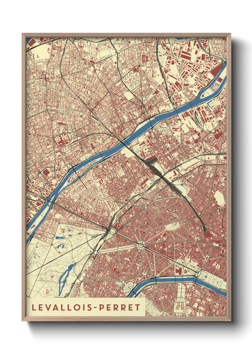 Un poster carteLevallois-Perret