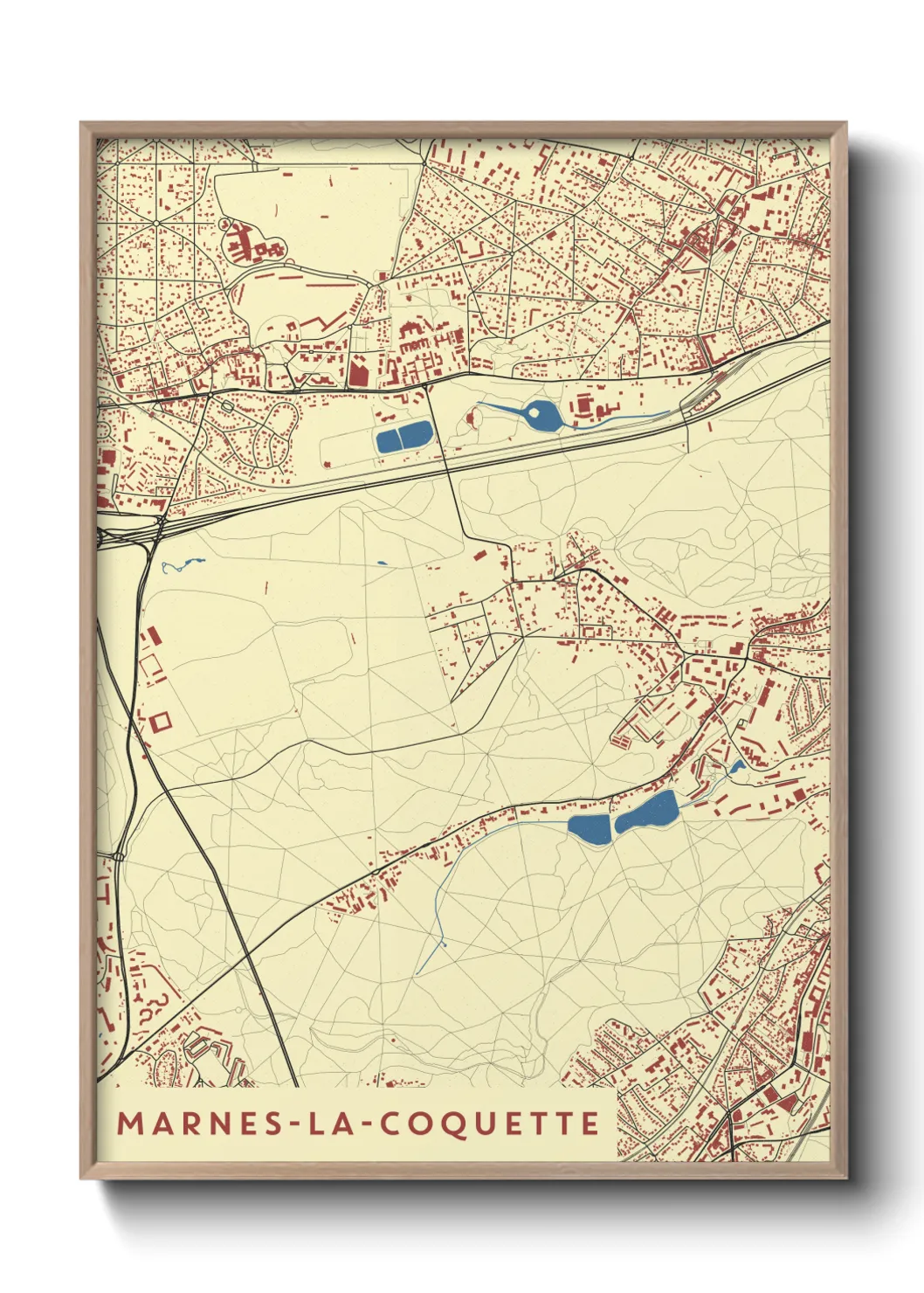 Un poster carteMarnes-la-Coquette