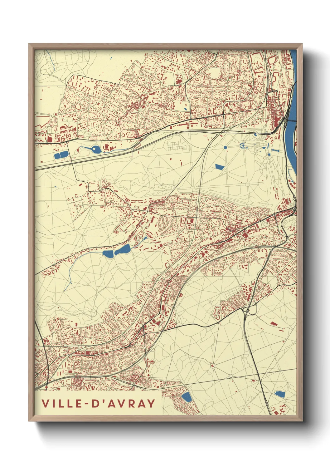 Un poster carteVille-d'Avray