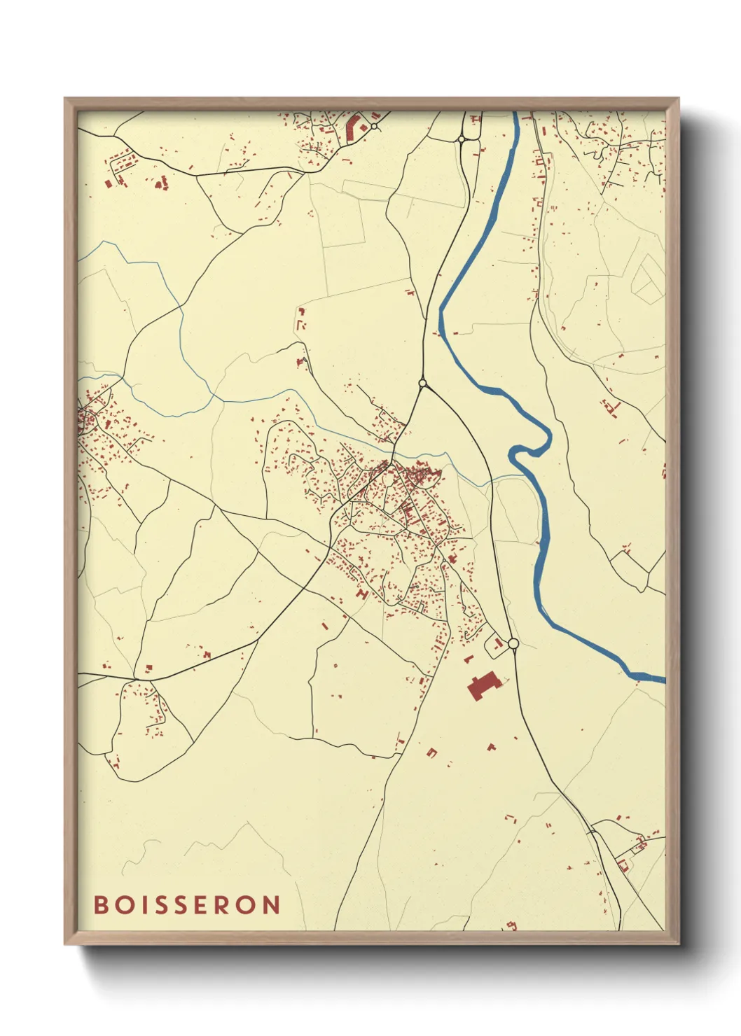 Une affiche de carte sur Boisseron