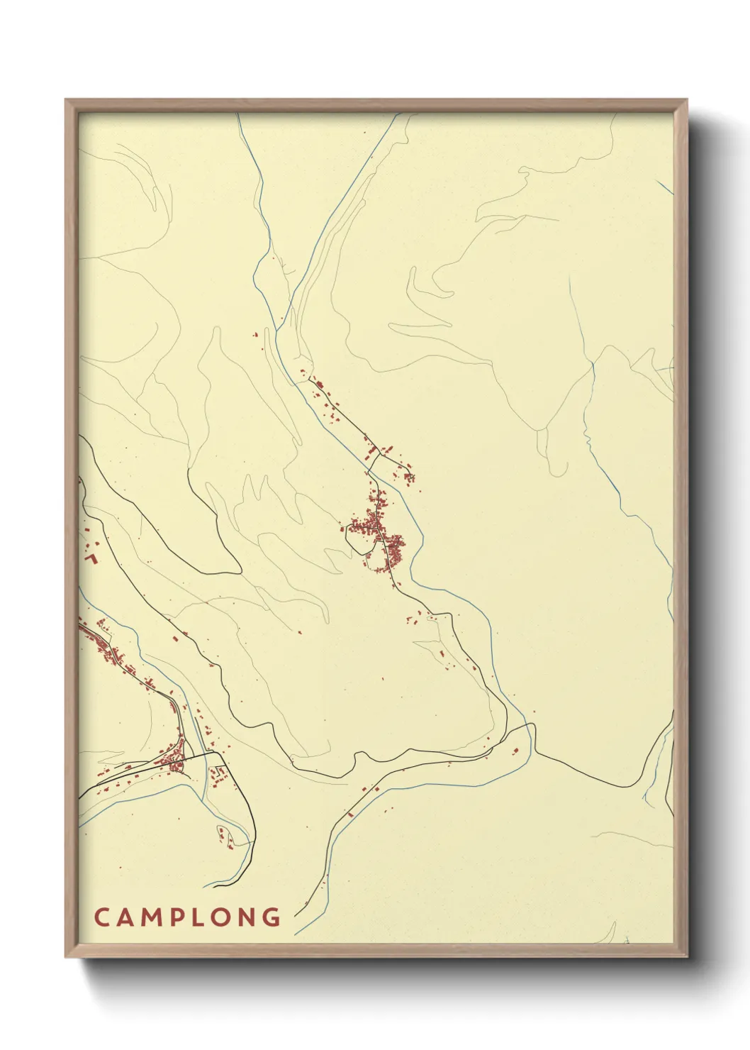 Une affiche de carte sur Camplong