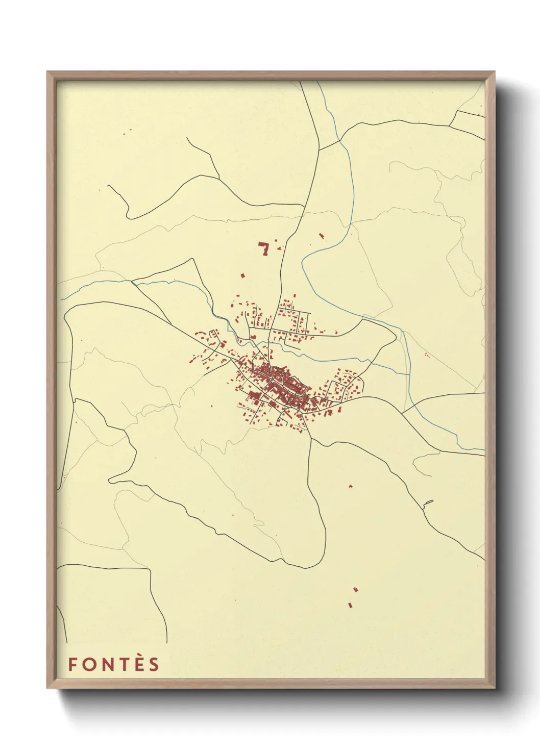 Une affiche de carte sur Fontès