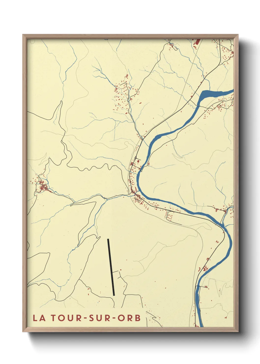 Un poster carteLa Tour-sur-Orb