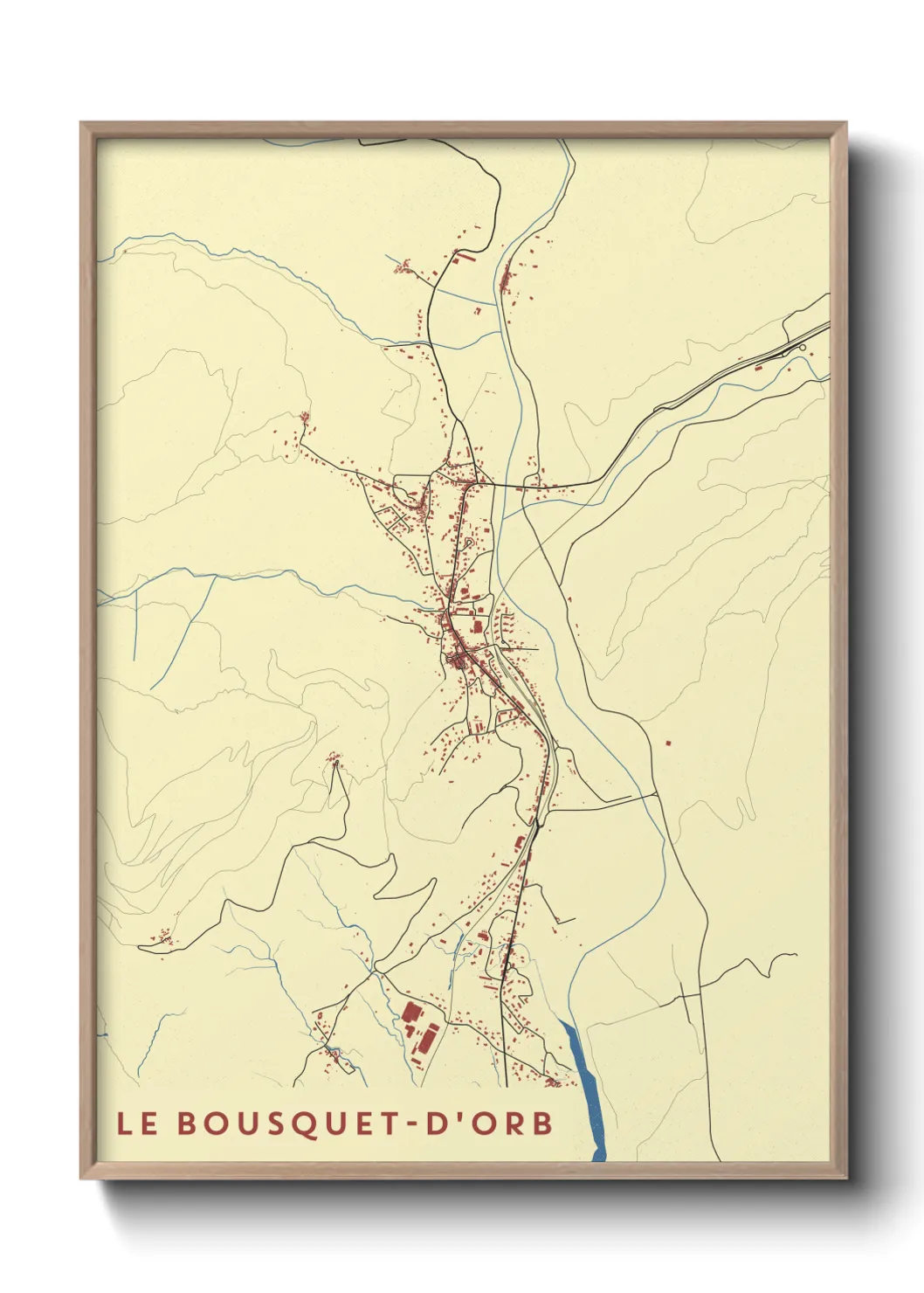 Un poster carteLe Bousquet-d'Orb