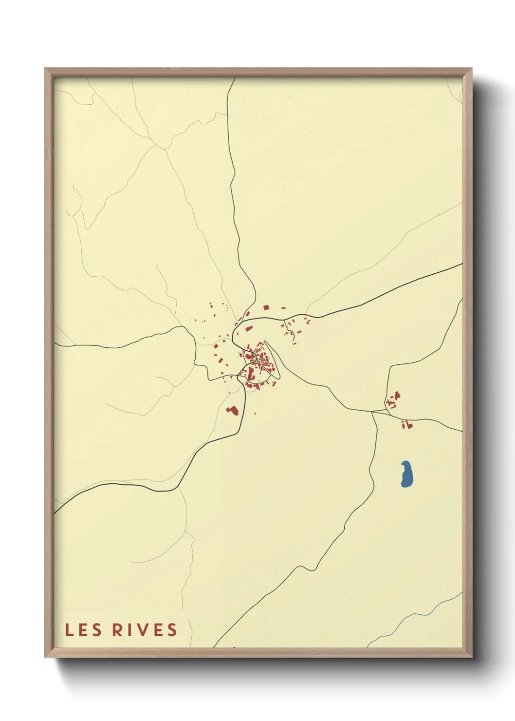 Une affiche de carte sur Les Rives