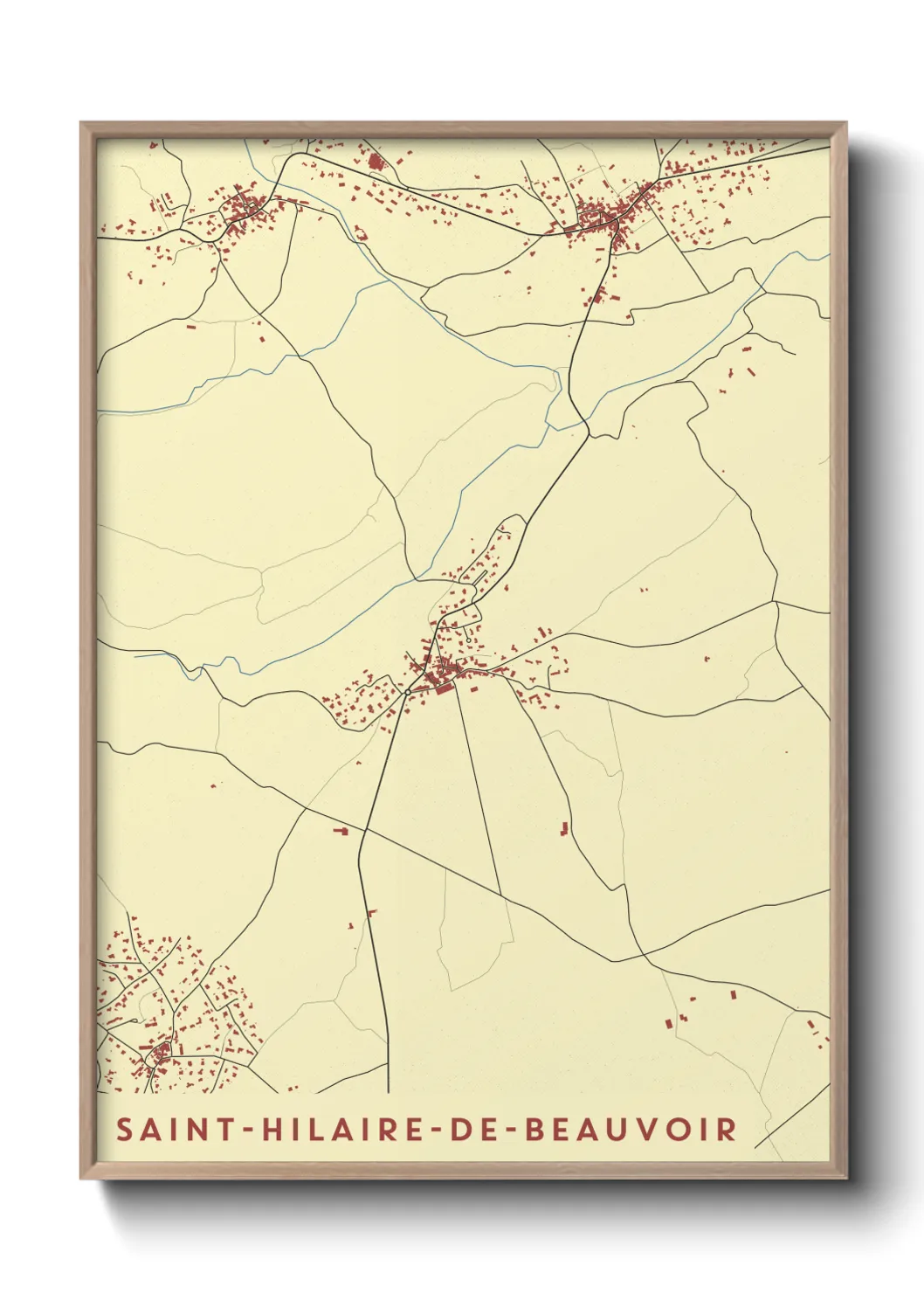 Un poster carteSaint-Hilaire-de-Beauvoir
