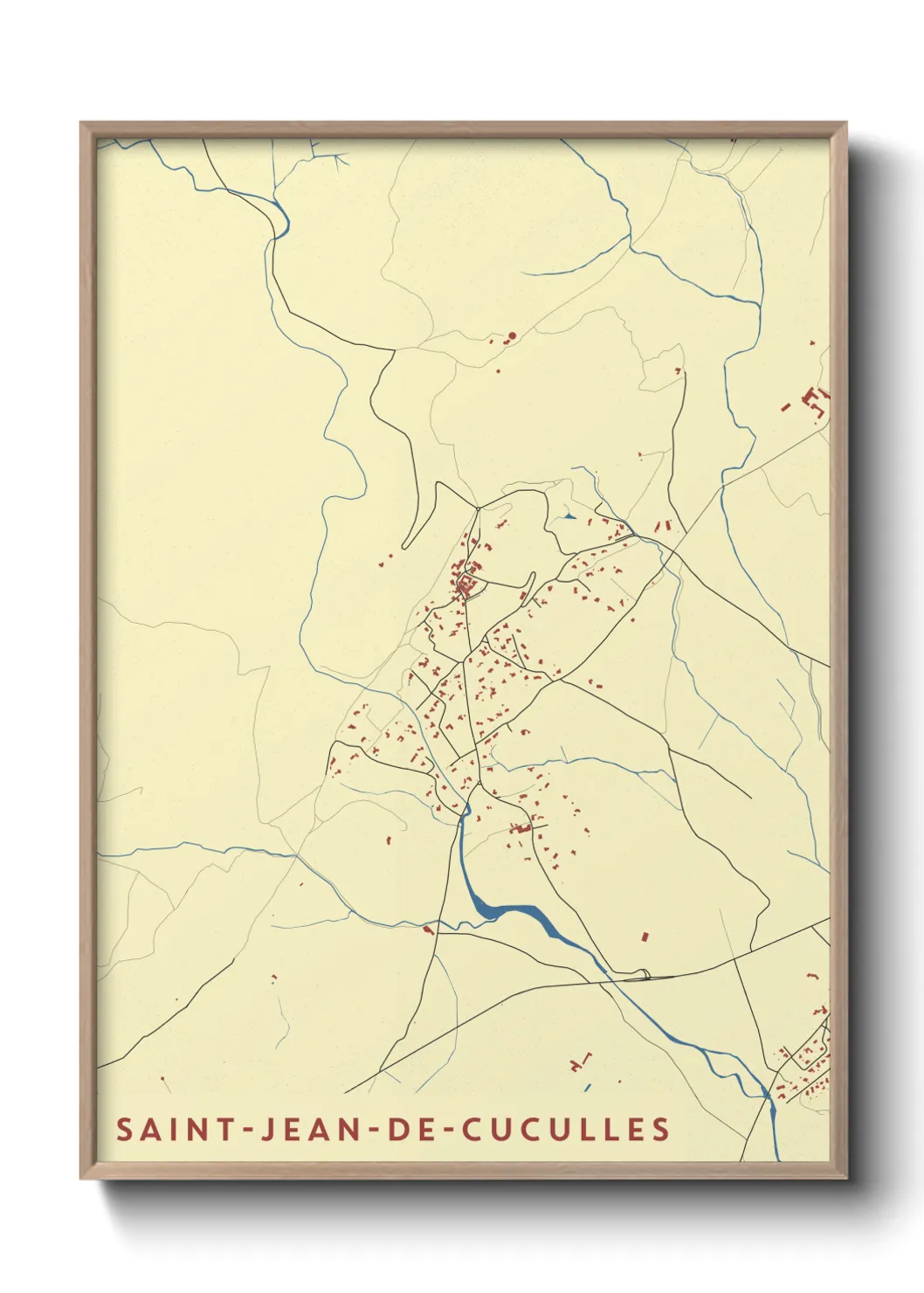 Une affiche de carte sur Saint-Jean-de-Cuculles