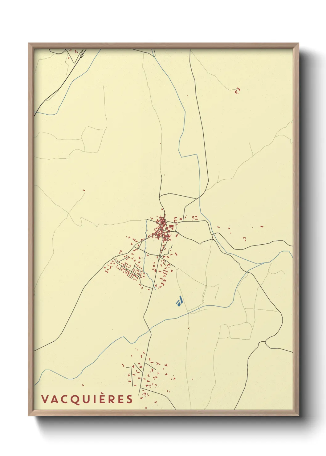 Une affiche de carte sur Vacquières