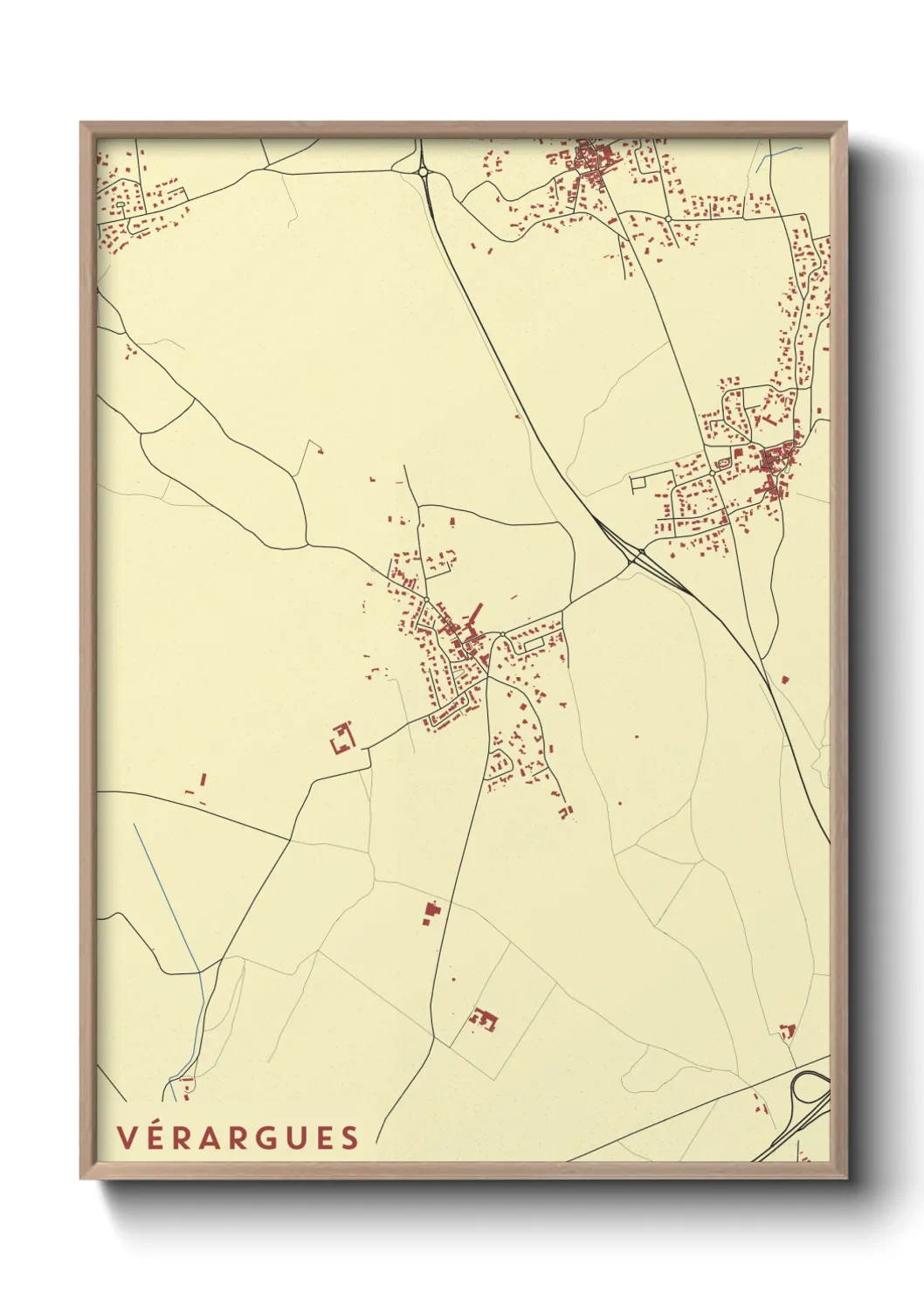 Une affiche de carte sur Vérargues