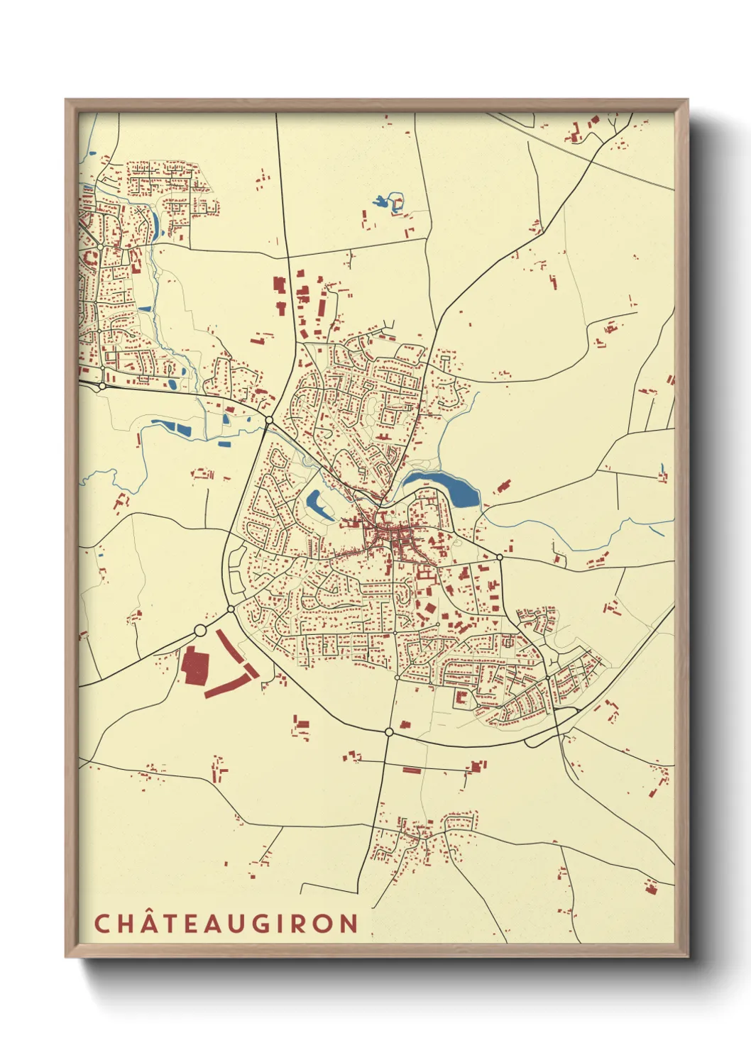 Une affiche de carte sur Châteaugiron
