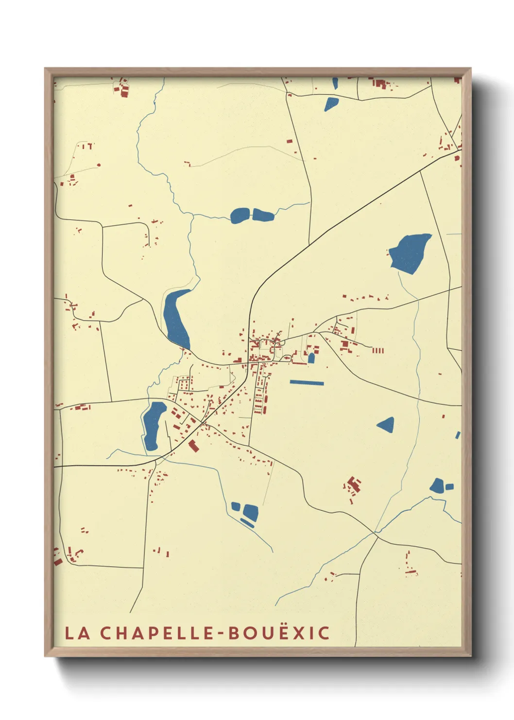 Une affiche de carte sur La Chapelle-Bouëxic