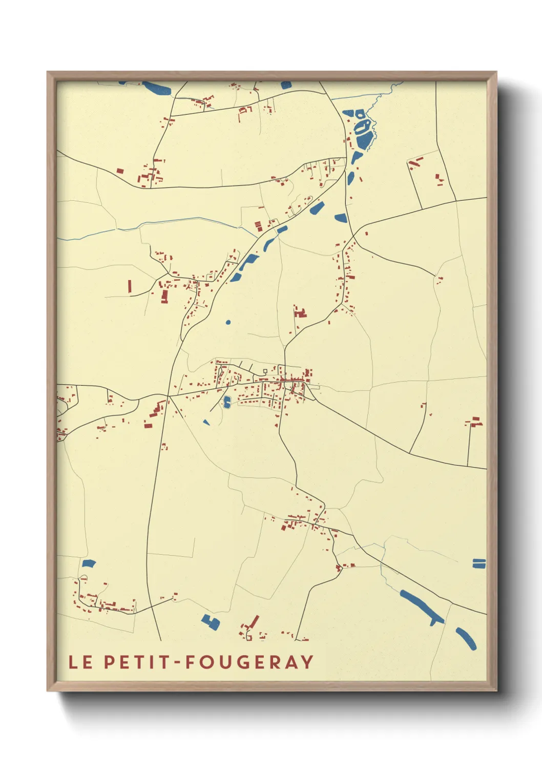 Une affiche de carte sur Le Petit-Fougeray