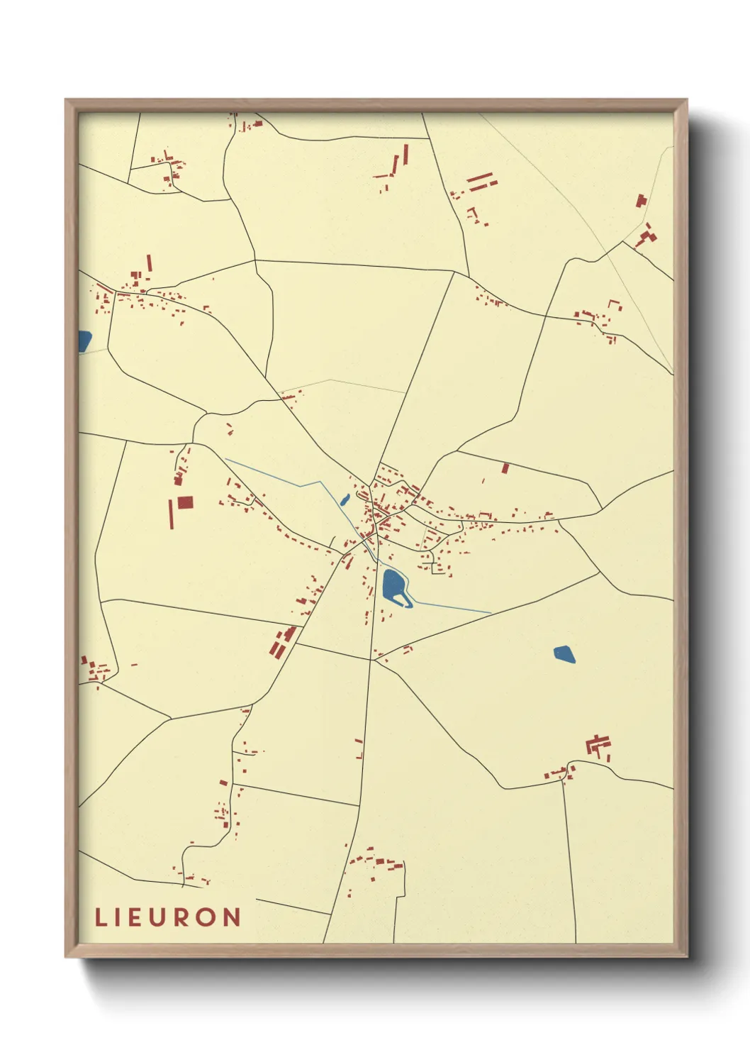 Une affiche de carte sur Lieuron