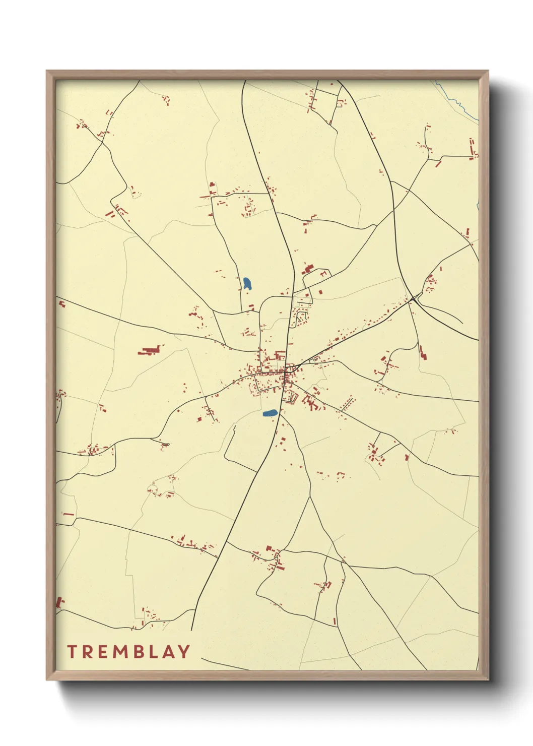 Une affiche de carte sur Tremblay