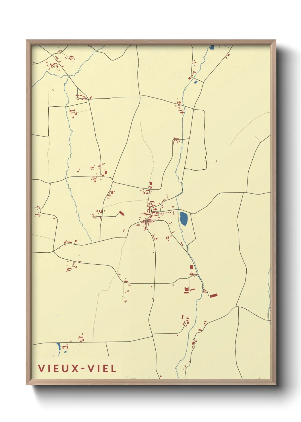 Une affiche de carte sur Vieux-Viel