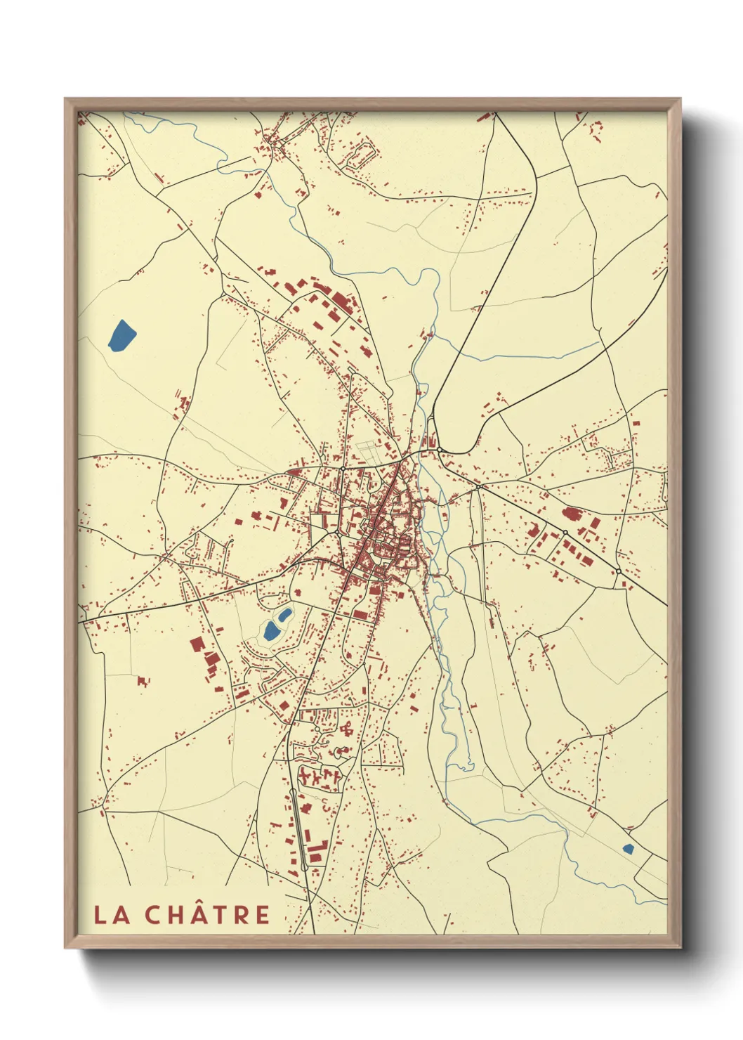 Une affiche de carte sur La Châtre