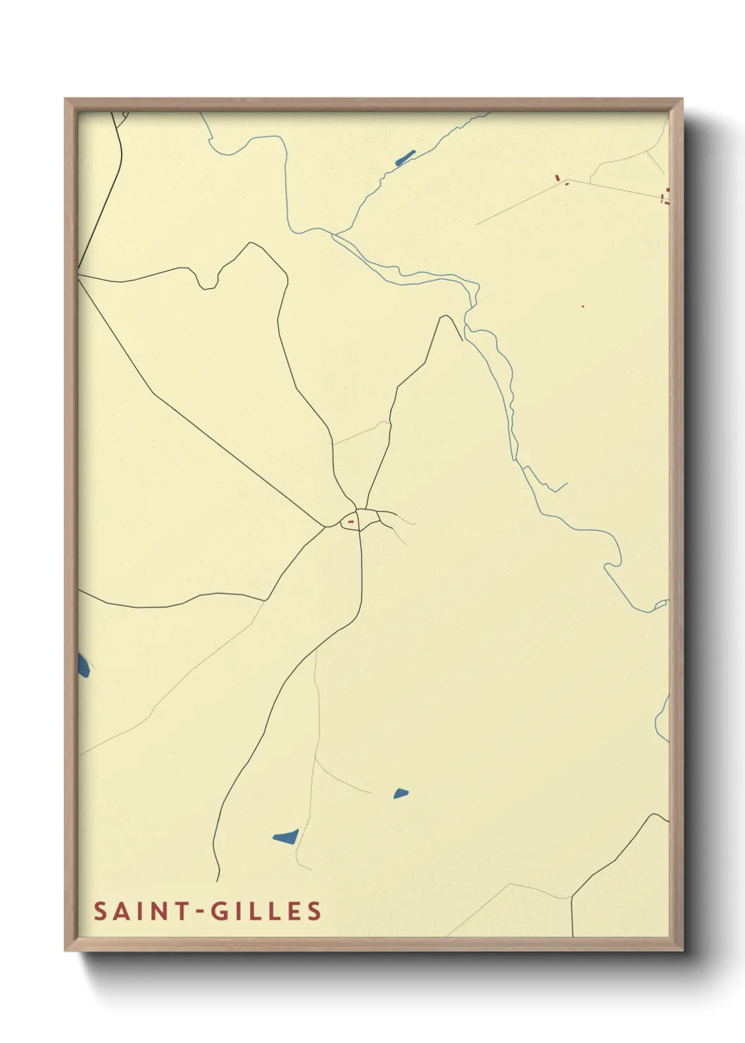 Une affiche de carte sur Saint-Gilles