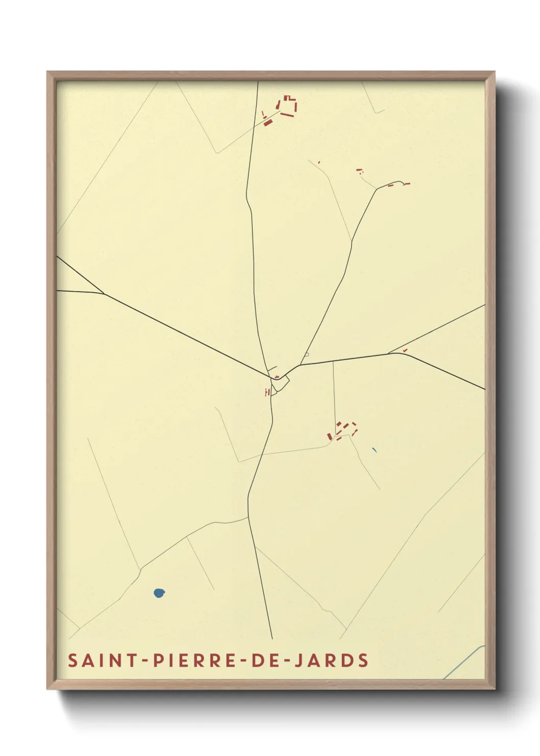 Un poster carteSaint-Pierre-de-Jards