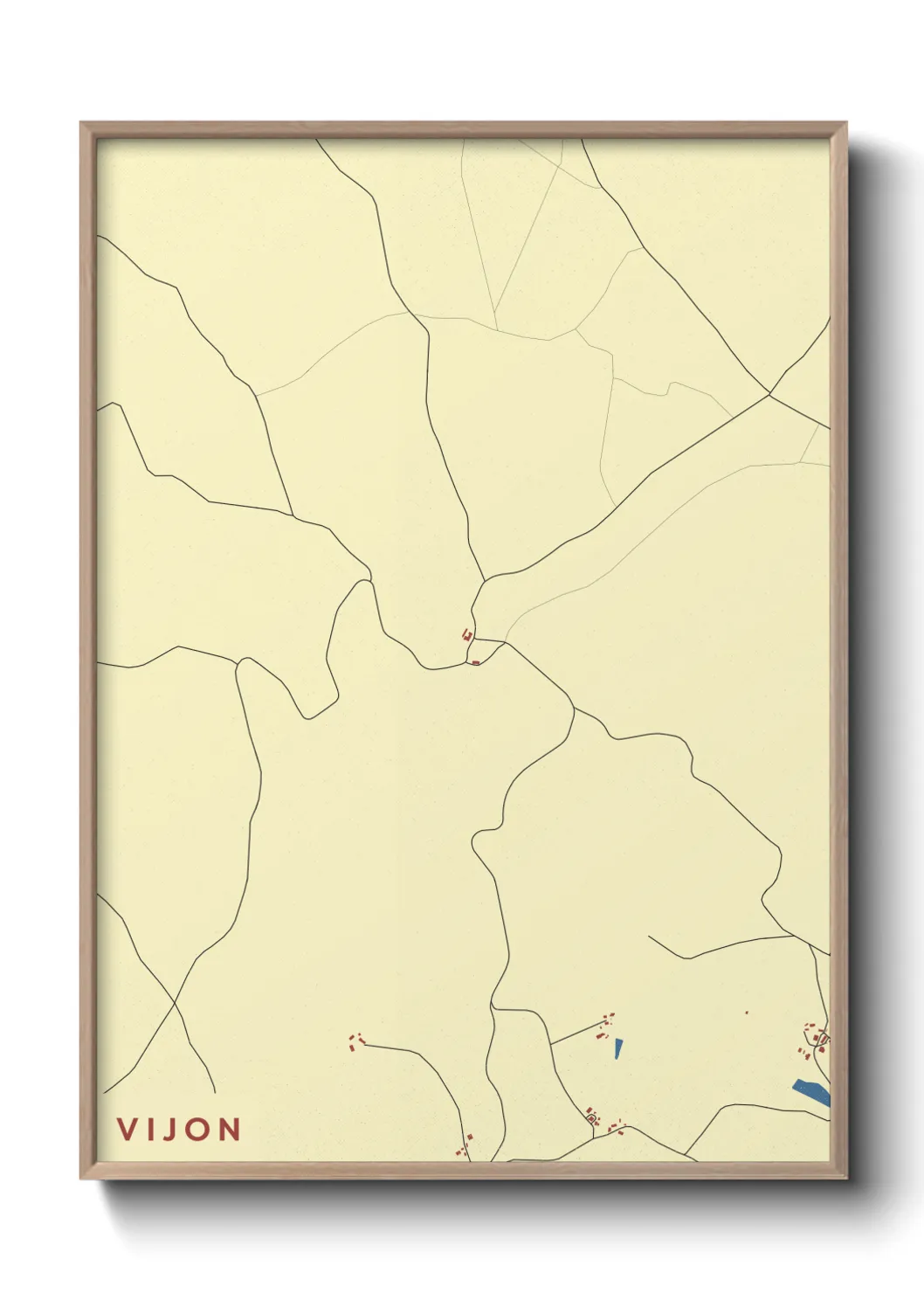 Une affiche de carte sur Vijon