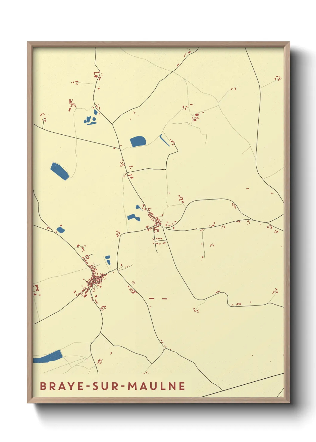 Un poster carteBraye-sur-Maulne