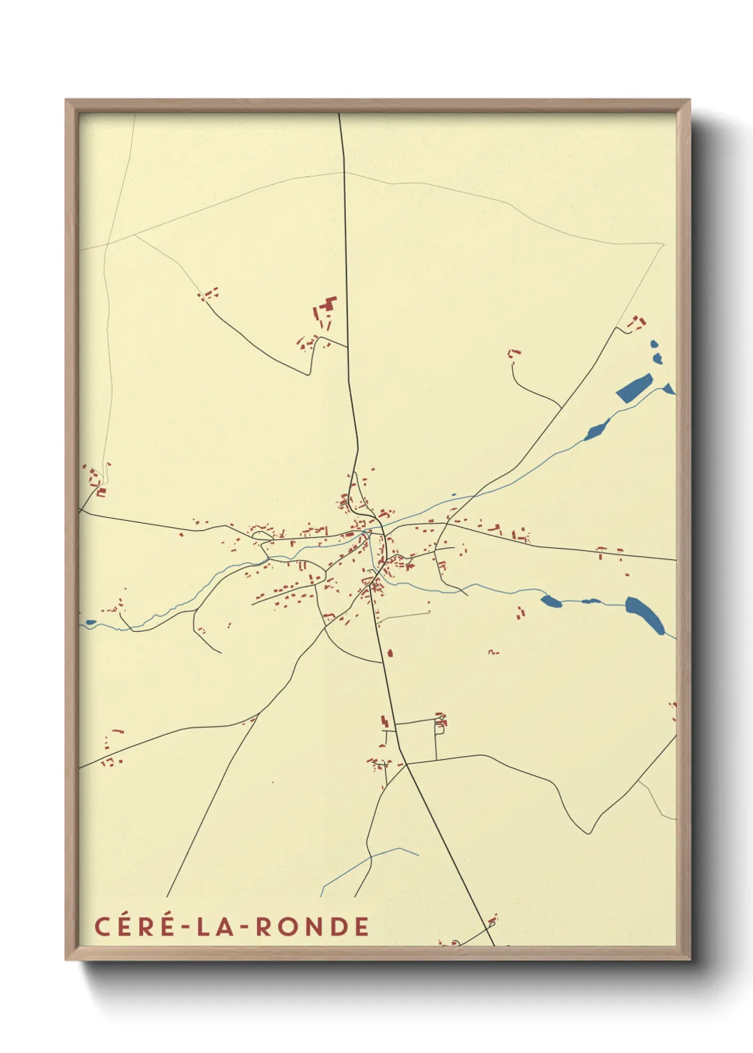 Une affiche de carte sur Céré-la-Ronde
