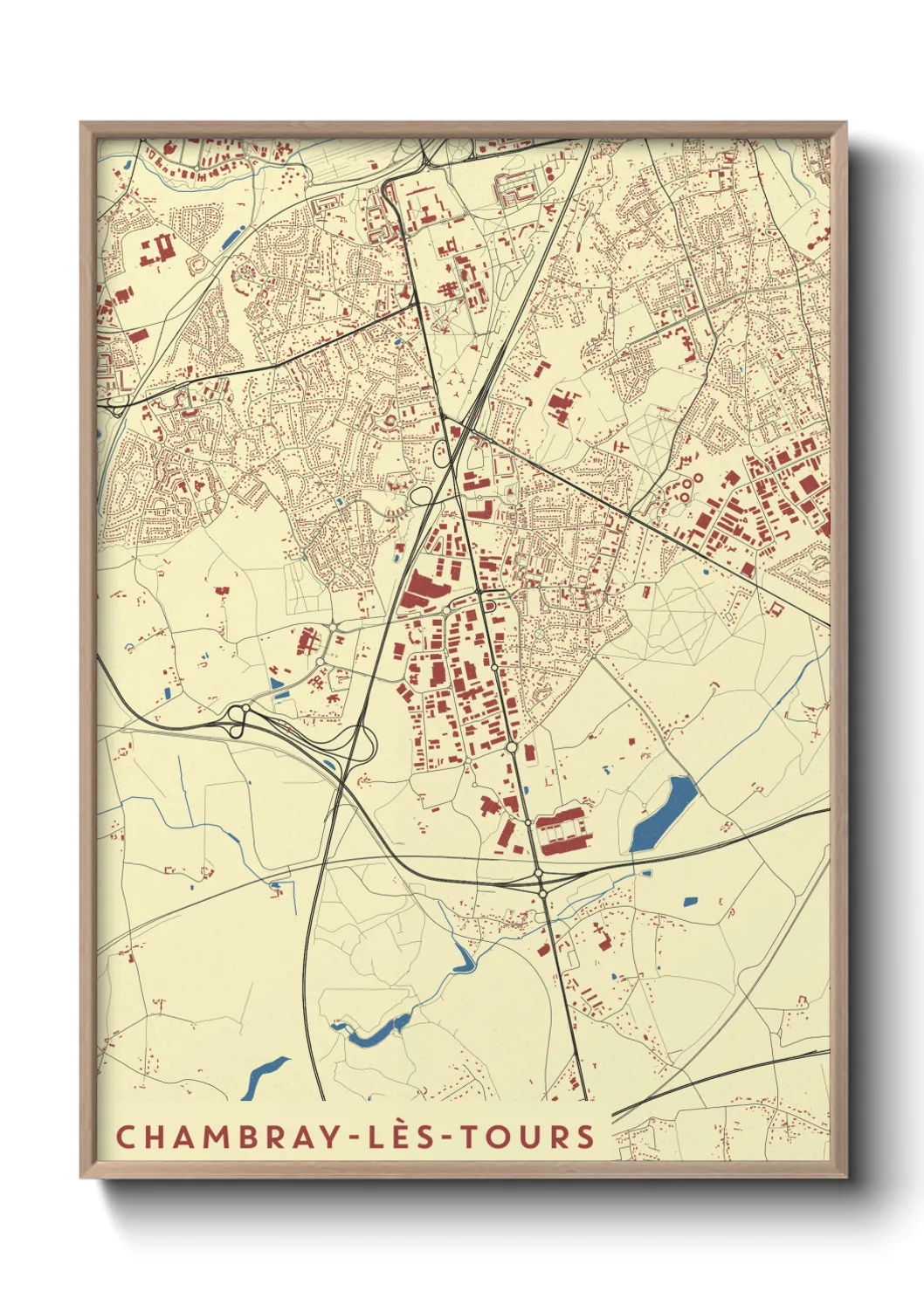 Un poster carteChambray-lès-Tours