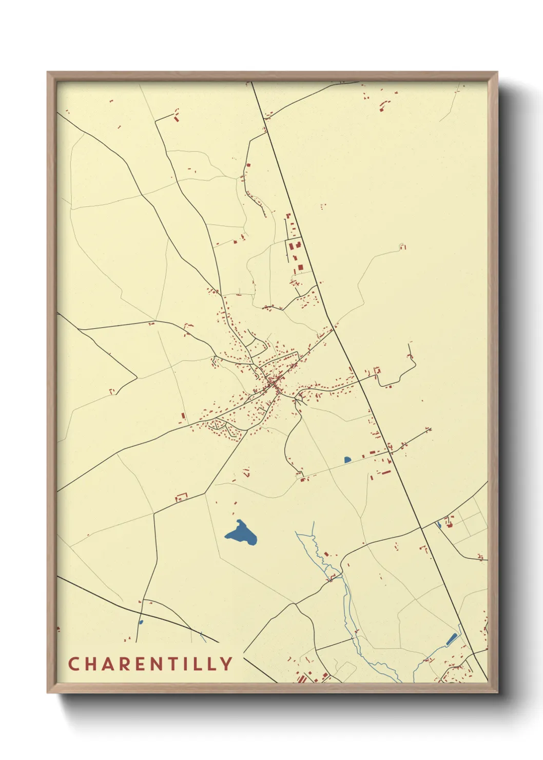 Une affiche de carte sur Charentilly