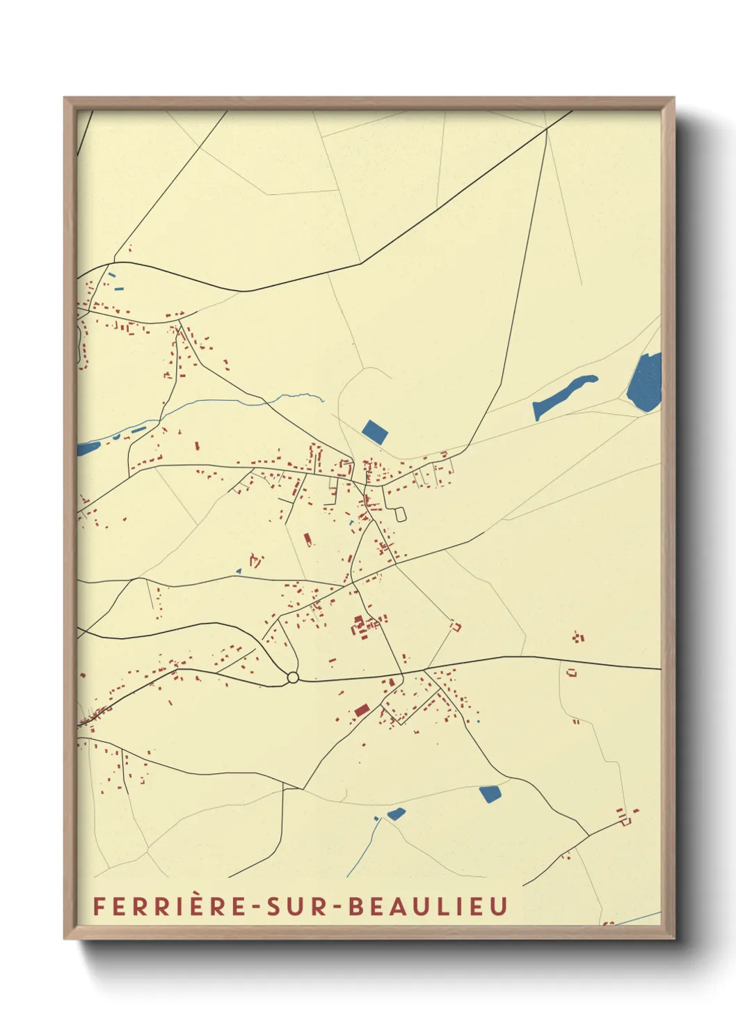 Un poster carteFerrière-sur-Beaulieu