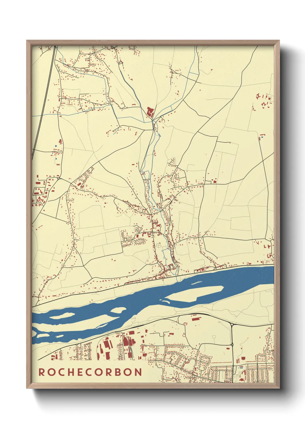 Une affiche de carte sur Rochecorbon