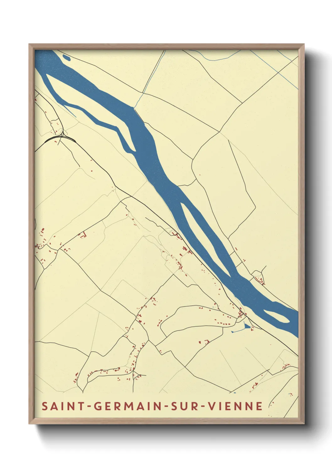 Un poster carteSaint-Germain-sur-Vienne