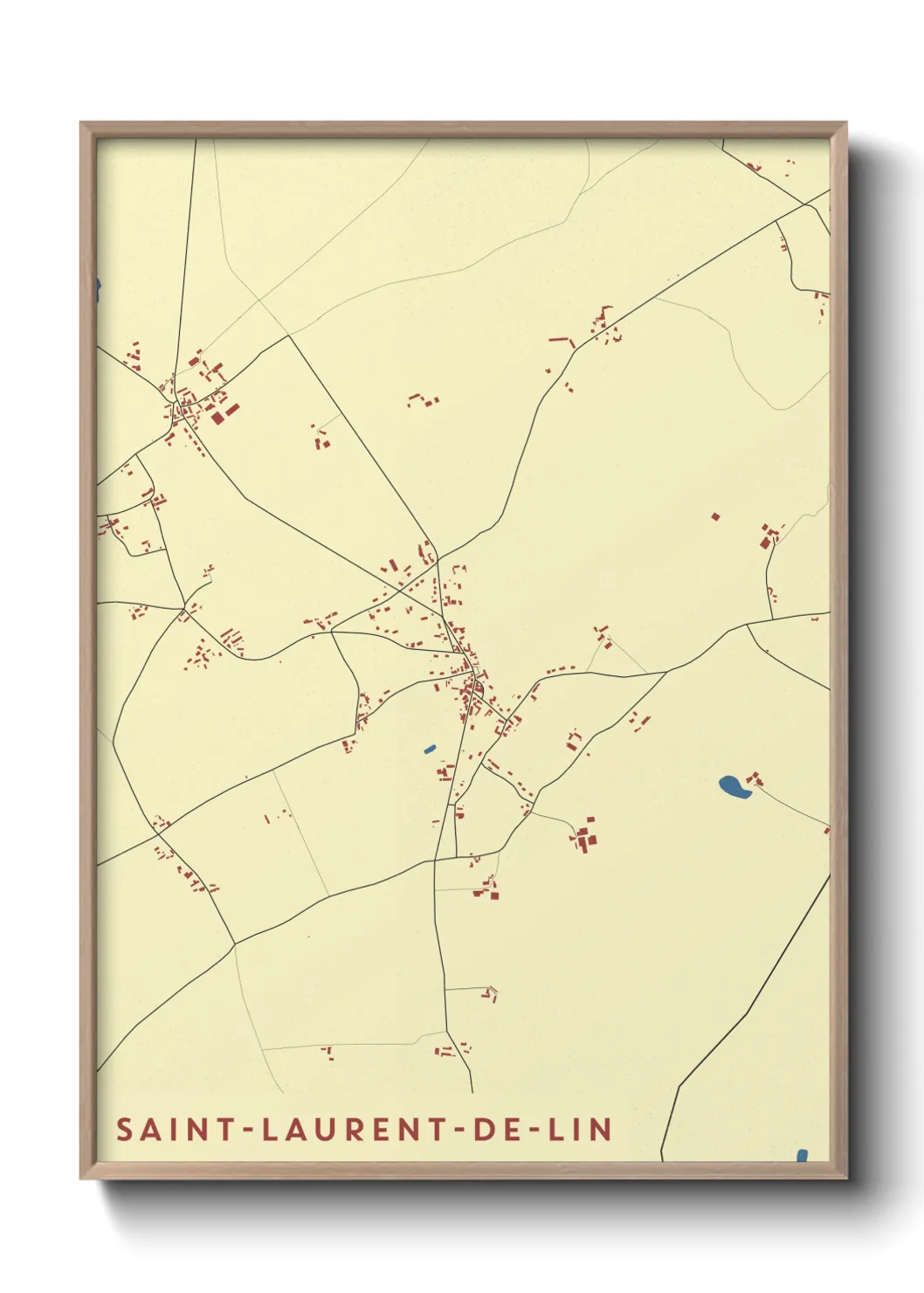 Un poster carteSaint-Laurent-de-Lin