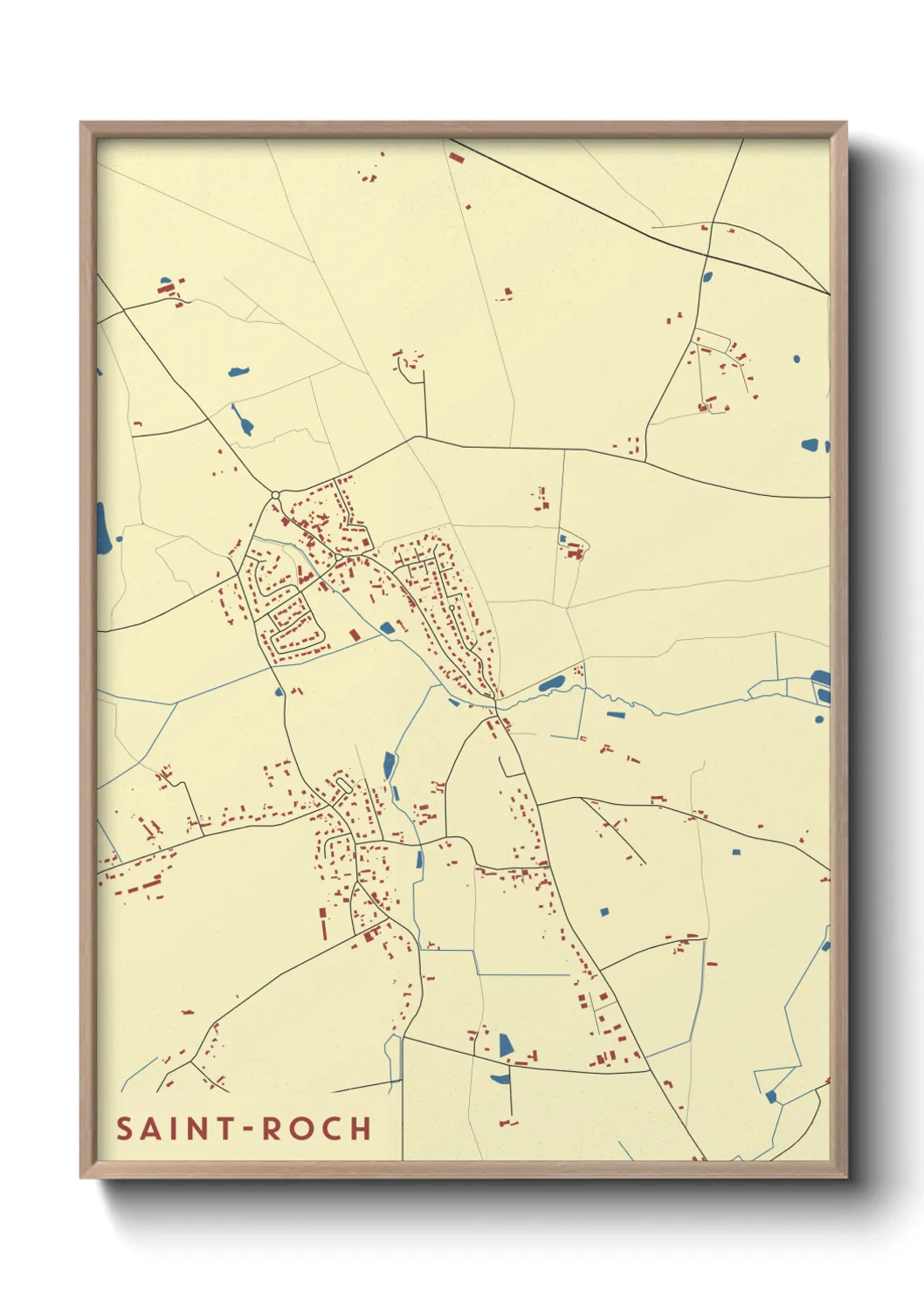 Une affiche de carte sur Saint-Roch