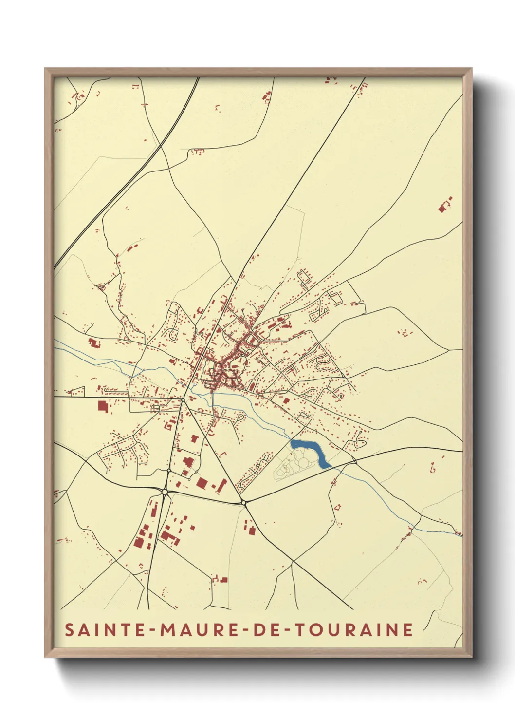 Un poster carteSainte-Maure-de-Touraine