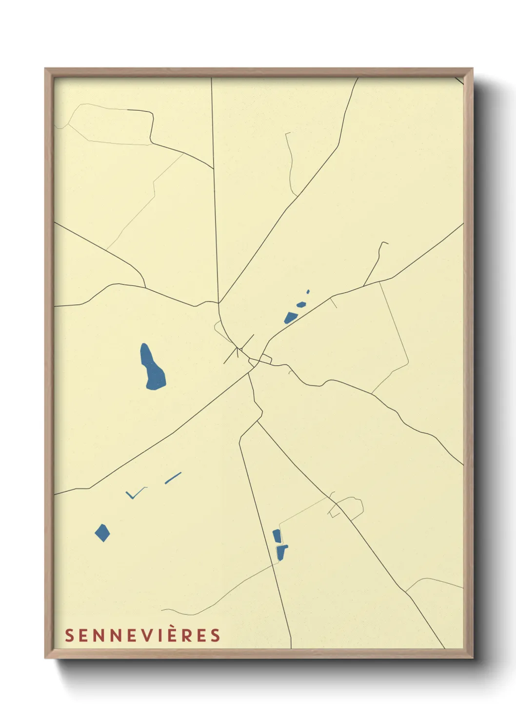 Une affiche de carte sur Sennevières