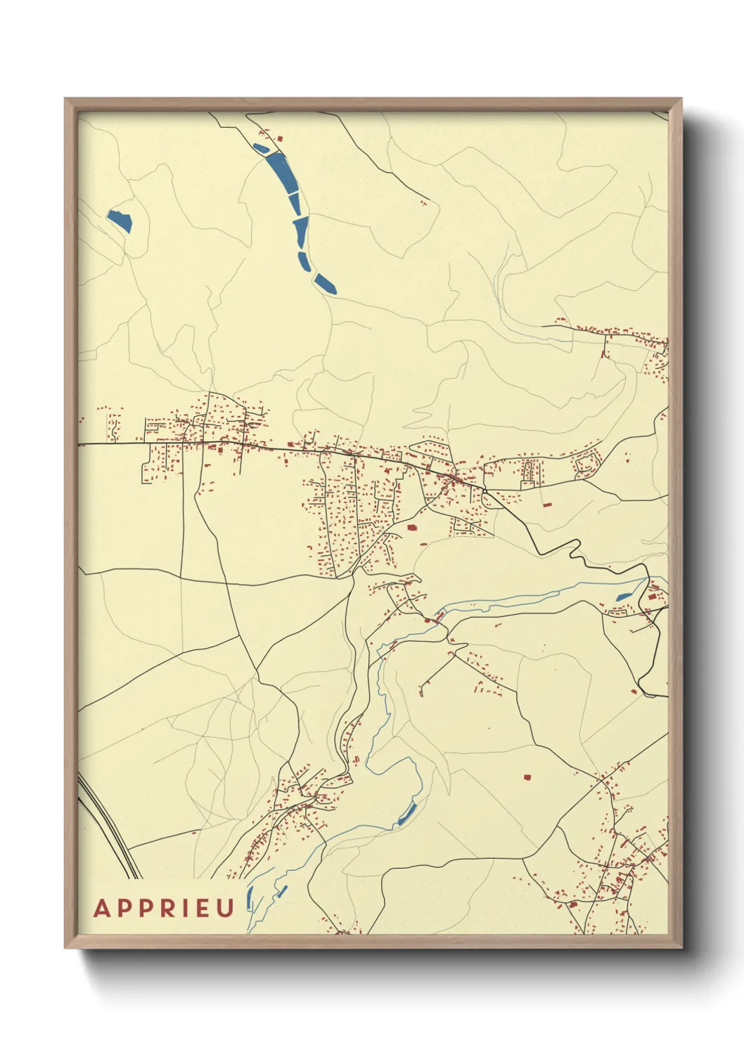 Une affiche de carte sur Apprieu