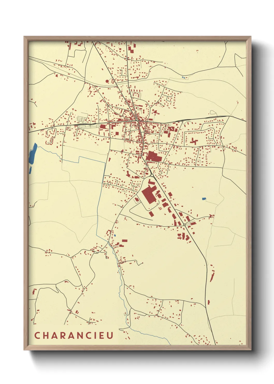 Une affiche de carte sur Charancieu