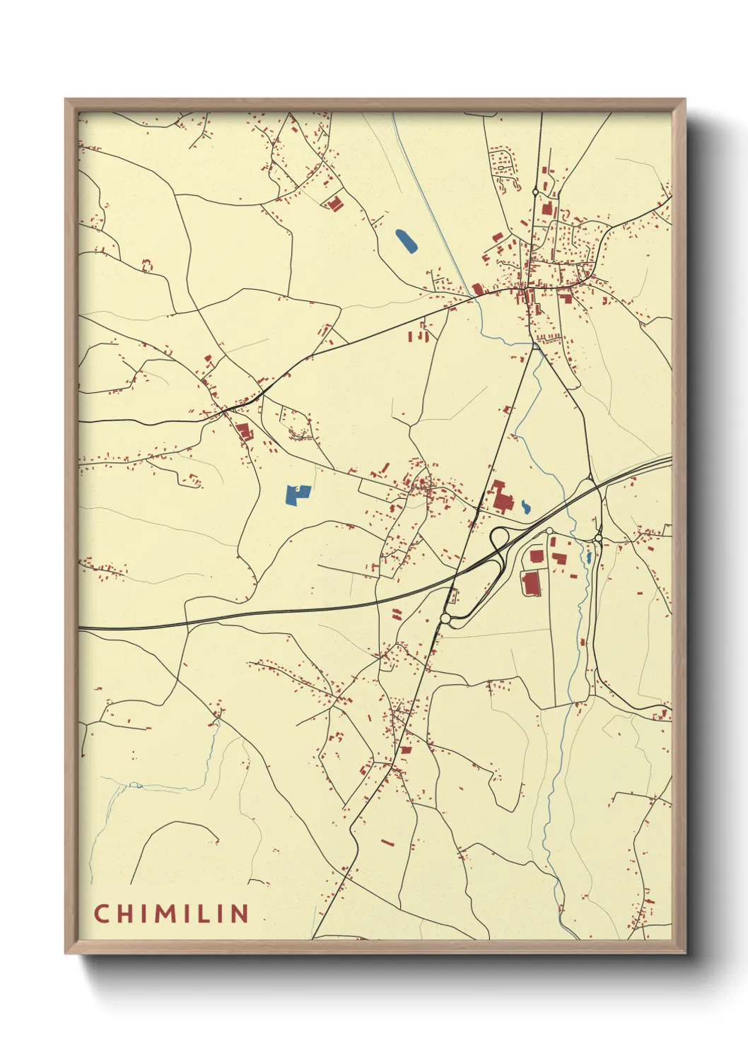 Une affiche de carte sur Chimilin