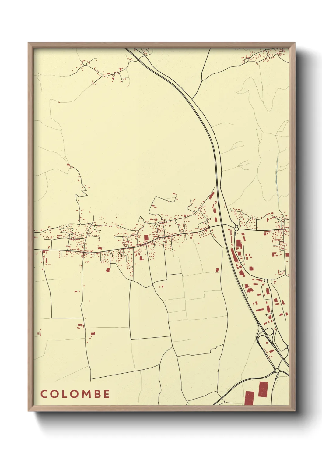 Une affiche de carte sur Colombe