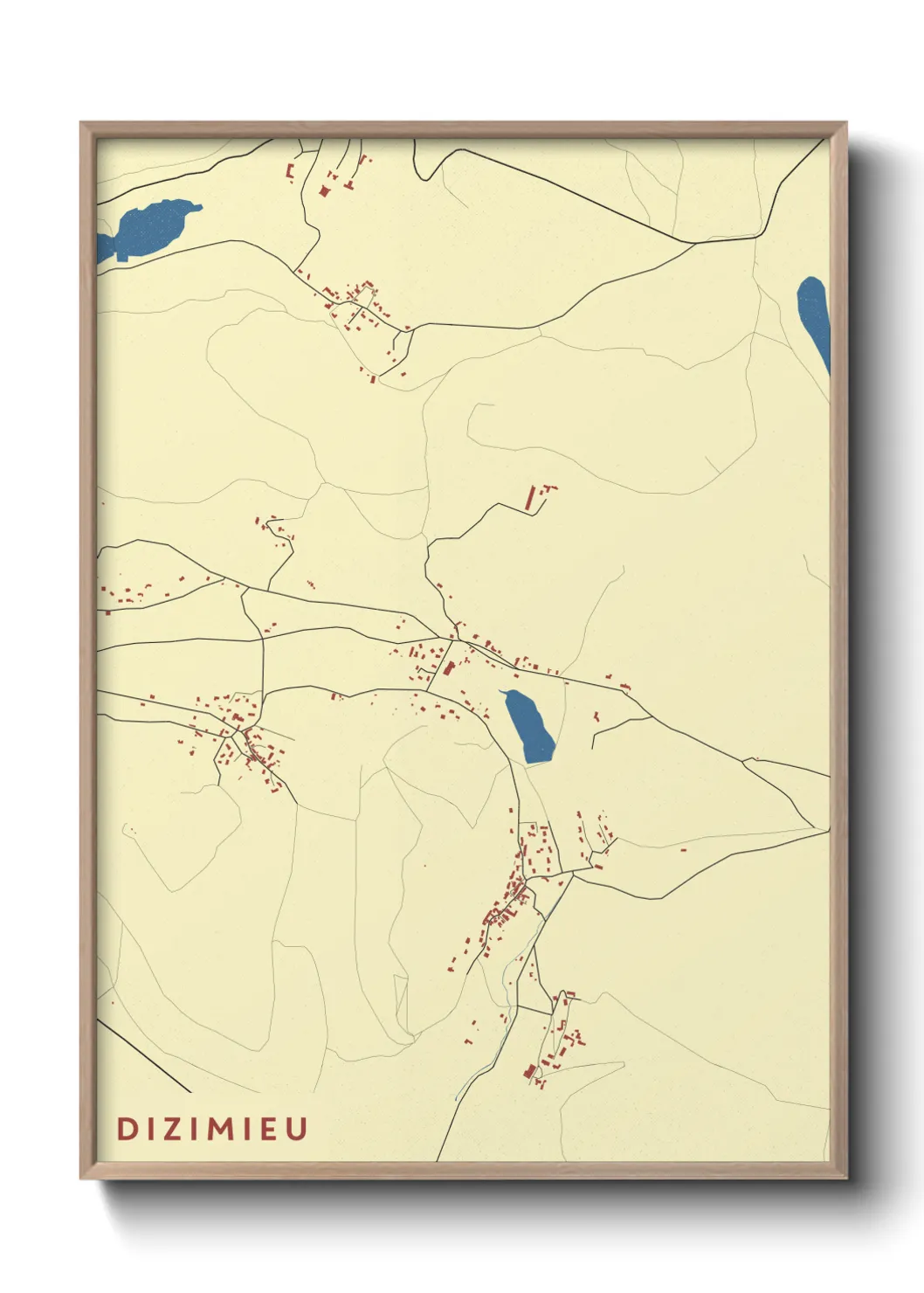 Une affiche de carte sur Dizimieu