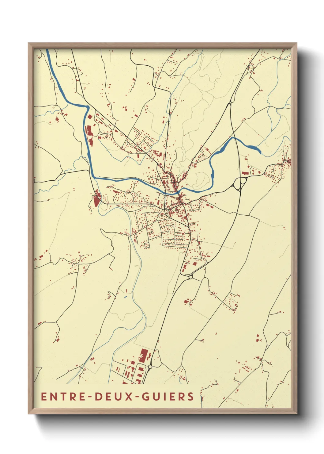Un poster carteEntre-Deux-Guiers
