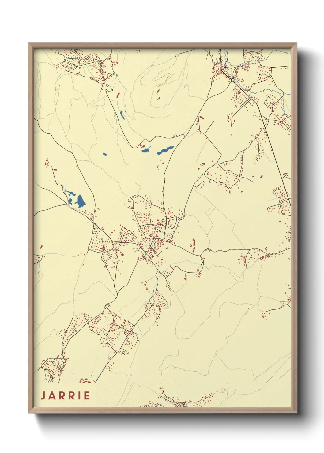 Une affiche de carte sur Jarrie