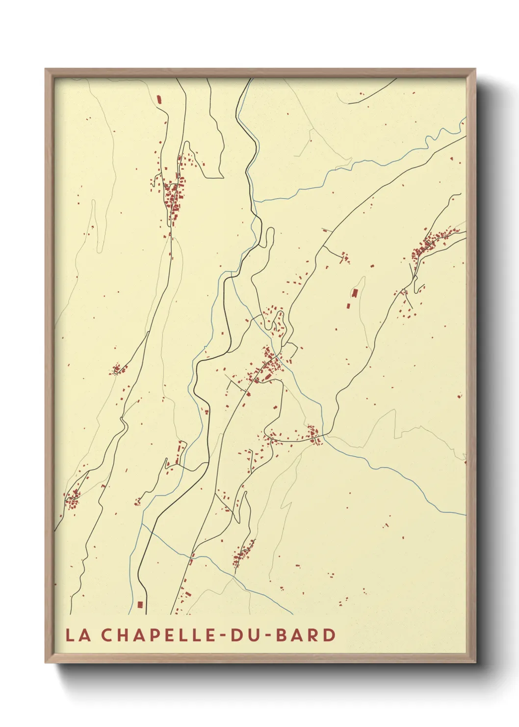 Une affiche de carte sur La Chapelle-du-Bard