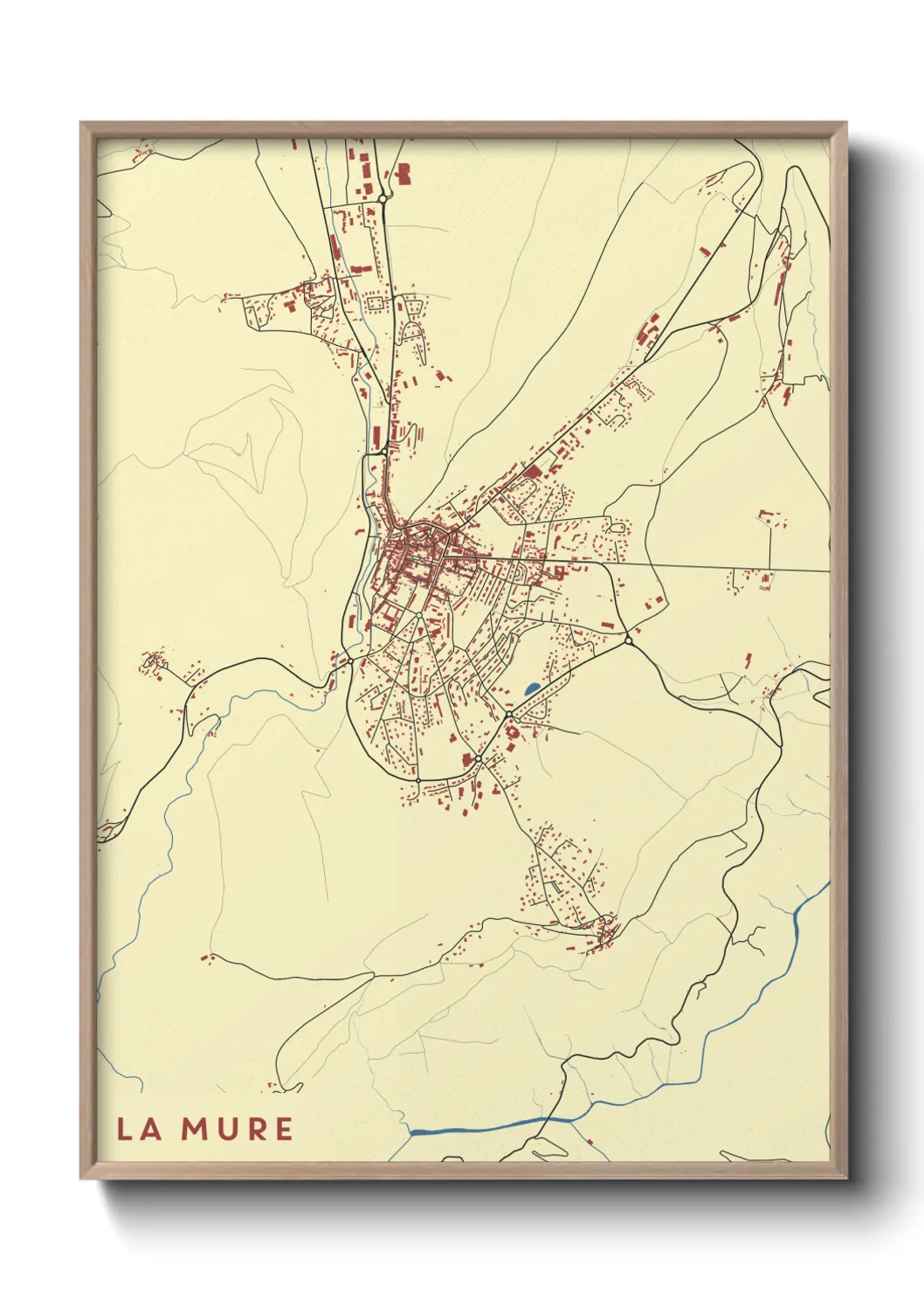 Une affiche de carte sur La Mure